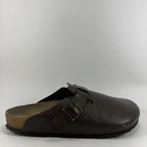 Birkenstock Boston Clogs Mens Size 43 US 10-10.5 Brown Smooth Leather Mule